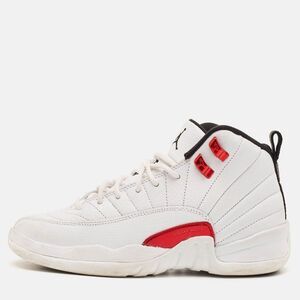 Air Jordans 12 Retro Twist Size 36.5 White Leather High Top Sneakers